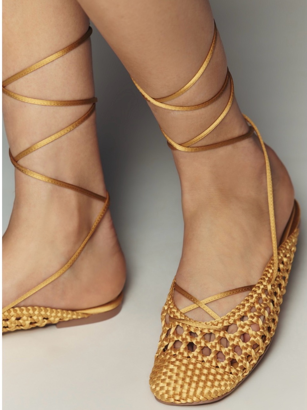 BIBI LOU KOU ANKLE-WRAP MULES